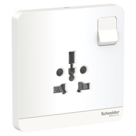 Schneider AvatarOn, Switched Socket, 2P + 3P, 16A, 250V, White - E8315TS_WE