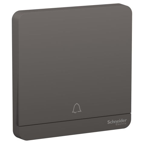Schneider AvatarOn, Push Button for Doorbell, 10A, 250V, Dark Grey - E8331BPL1_DG_G3