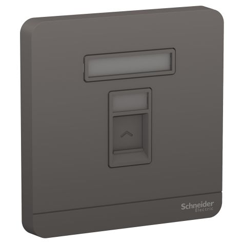 Schneider AvatarOn, telephone socket, Dark Grey - E8331RJS4_DG