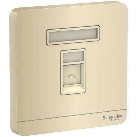 Schneider AvatarOn, telephone socket, Wine Gold - E8331RJS4_WG