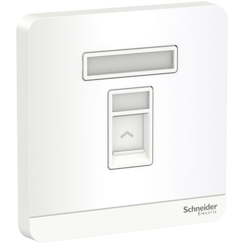 Schneider AvatarOn, data socket, cat5e, shuttered, White - E8331RJS5_WE