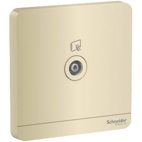 Schneider AvatarOn, TV Socket, 75 Ohm, Wine Gold - E8331TV_WG
