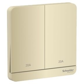 Schneider AvatarOn, Switch, 2G, 20A, Wine Gold - E8332D20N_WG_G3
