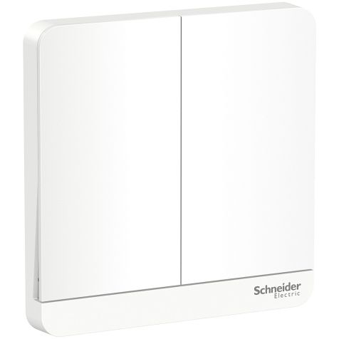 Schneider AvatarOn, Switch, 2G, 2 way, 16AX, 250V, LED, White - E8332L2LED_WE_G3