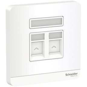 Schneider AvatarOn, 2 telephone sockets, White - E8332RJS4_WE