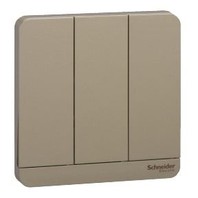 Schneider AvatarOn, Cover Plate for Switch, 3 rocker, Wine Gold - E8333_WG