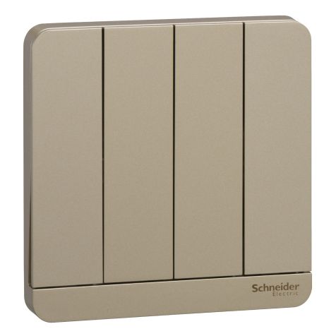 Schneider AvatarOn, Cover Plate for Switch, 4 rocker, Wine Gold - E8334_WG