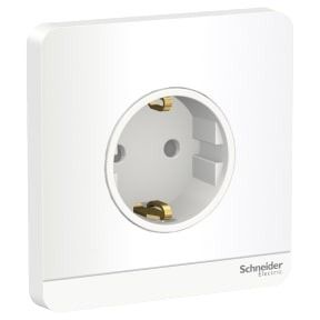Schneider AvatarOn, Socket Outlet, 2P + E, 16A, Schuko, White - E83426_16S_WE_G3