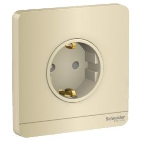 Schneider AvatarOn, Socket Outlet, 2P + E, 16A, Schuko, Wine Gold - E83426_16S_WG_G3