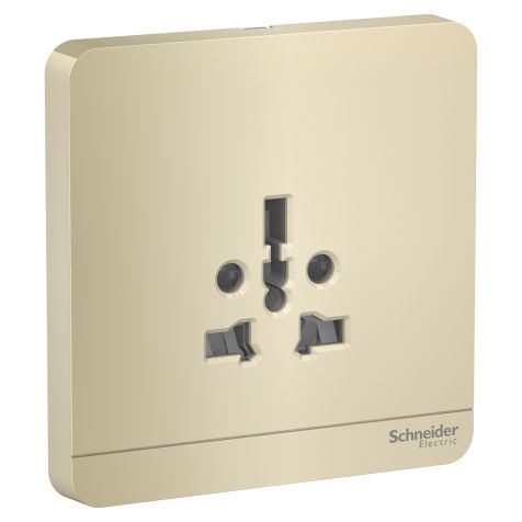 Schneider AvatarOn, Socket Outlet, 2P + 3P, 16A, Wine Gold - E83426TS_WG