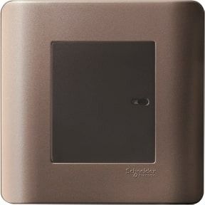 Schneider Zencelo, Switch, Press On/Off, 10A 1G, 2 Full-Flat press On/Off Switch - Silver Bronze - E8431PR1_SZ
