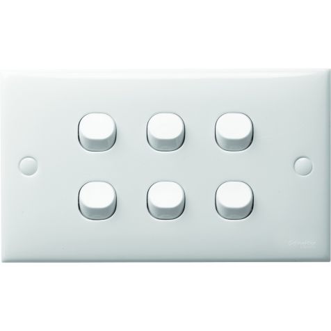 Schneider S-Classic, Switch, 6G, 1W, Redesign, White - ET36_1_2AR_WE