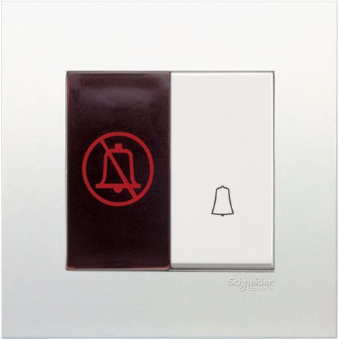Schneider Vivace, Switch, 1G, 1W, 10A, 250V, Do Not Disturb with Bell Press, White - KB31BD_WE