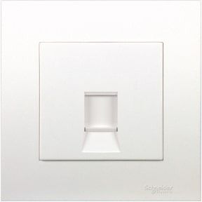 Schneider Vivace, Data Socket RJ45 Cat5 White Shutter, White - KB31RJ5E