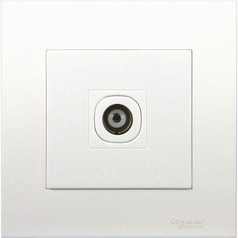 Schneider Vivace, TV Socket, 75 Ohm, 1G, White - Kotak Kontak T - KB31TV-OS