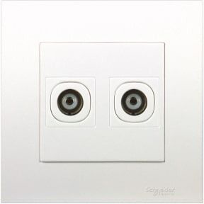 Schneider Vivace, TV Socket, 2G, White - KB32TV