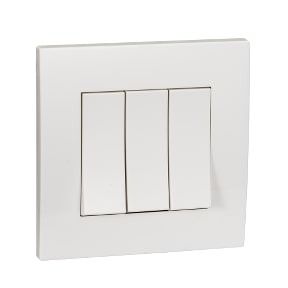 Schneider Vivace, Switch, 3G, 1W, 16AX, 250V, White - KB33_1_WE_G3