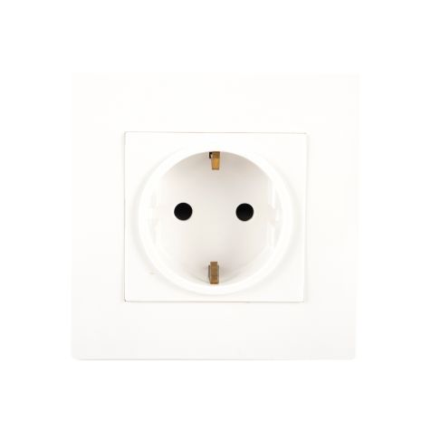Schneider Vivace, Socket Outlet, 16A, With Shutter, White - KB426_16S_WE_G3