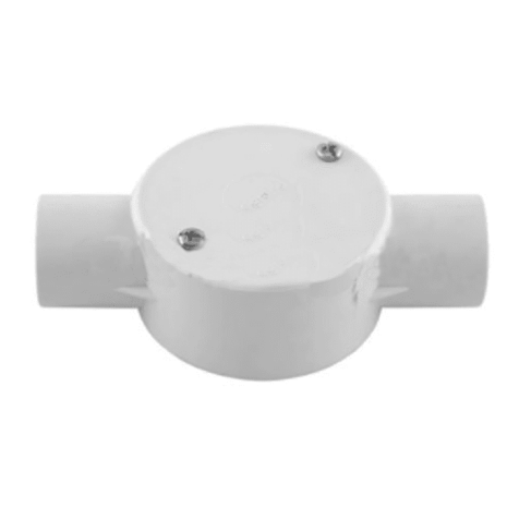 Legrand Through 2 Way Box 25Mm C/W Nut - SCB 25-2N