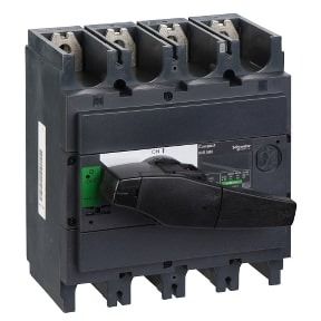 Schneider Compact INS switch disconnector, INS500 , 500 A, standard version with black rotary handle, 4 poles - 31113