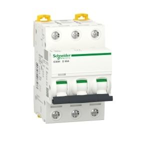 Schneider MCB Acti 9 iC60H - 3P - 50A - D curve - miniature circuit breaker - A9F85350