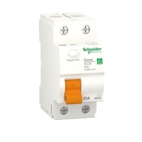 Schneider Domae RCCB - 2P, 25 A, AC type, 30 mA - Residual current circuit breaker - DOMR01225