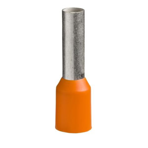 Schneider Cable end insulated, 4mm, medium size, orange, 10 bags, NF - DZ5CE042