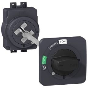 Schneider EasyPact EZC Rotary handle - for EZC100 - black handle black front plate - extended mounting - EZAROTE