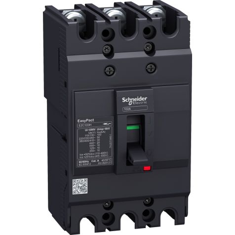 Schneider MCCB Easypact EZC 100F - TMD -  20 A - 3 poles 3d - circuit breaker - EZC100F3020