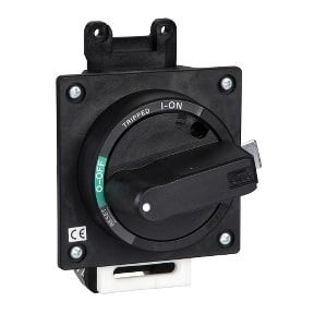 Schneider EasyPact EZC Rotary handle - for EZC250,EZCV250 - black handle black front plate - direct mtg - EZEROTDS