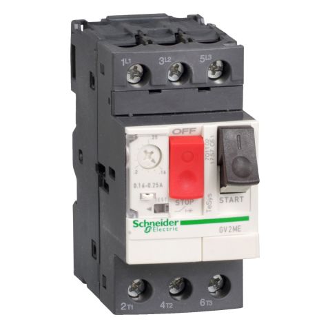 Schneider TeSys GV2 - Circuit breaker - thermal-magnetic -  0.4...0.63 A - screw clamp terminals - GV2ME04