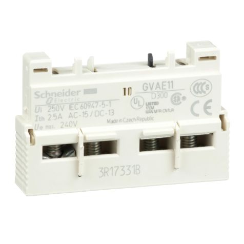 Schneider TeSys GV3 - auxiliary contact - 1NO+1NC - GVAE11