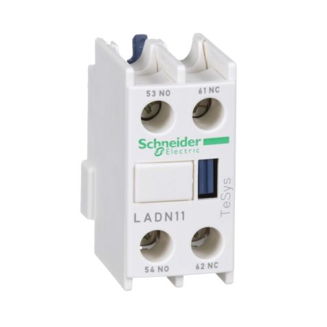 Schneider TeSys D - auxiliary contact block - 1NO+1NC - screw-clamps terminals - LADN11