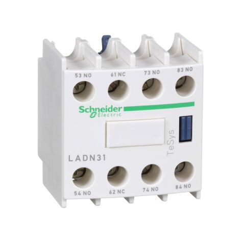 Schneider TeSys D - auxiliary contact block - 3NO+1NC - screw-clamps terminals - LADN31