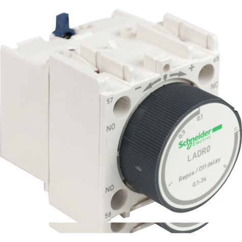 Schneider TeSys D - time delay auxiliary contact block - 1NO+1NC - screw clamp terminals - LADR0