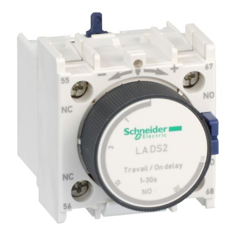 Schneider TeSys D - time delay auxiliary contact block - 1NO+1NC - screw clamp terminals - LADS2