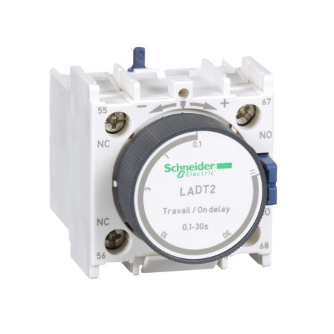 Schneider TeSys D - time delay auxiliary contact block - 1NO+1NC - screw clamp terminals - LADT2