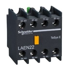 Schneider EasyPact TVS - auxiliary contact block - 2NO+2NC - screw-clamps terminals - LAEN22