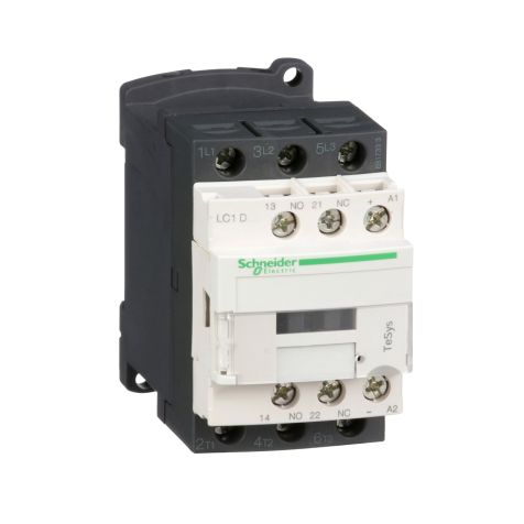 Schneider Kontaktor TeSys D - 3P, 9A, 110V, DC coil, 3NO, AC-3 -<=440V - LC1D09FD