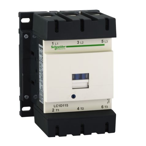 Schneider Kontaktor TeSys D - 3P, 115A, 220V, AC coil, 3NO, AC-3 -<=440V - LC1D115M7