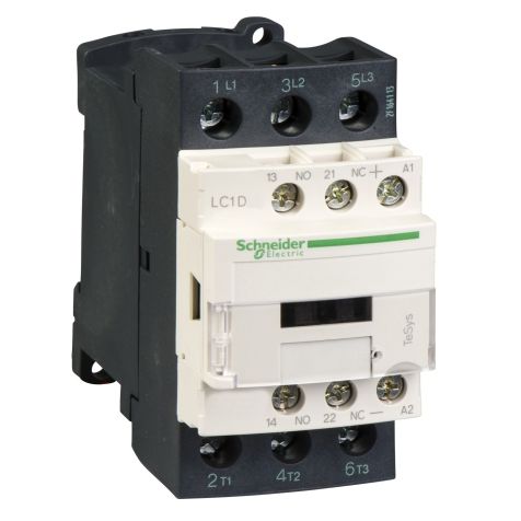 Schneider Kontaktor TeSys D - 3P, 32A, 42V, AC coil, 3NO, AC-3 -<=440V - LC1D32D7