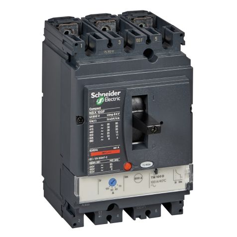 Schneider MCCB NSX 100F - TMD - 3 poles 3d -  50 A - <630 circuit breaker - LV429633