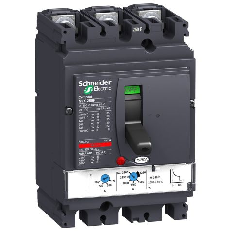 Schneider MCCB NSX 250F - TMD - 250 A - 3 poles 3d - <630 circuit breaker - LV431630