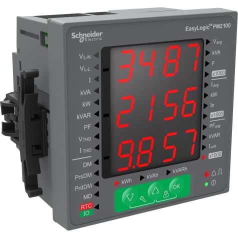 Schneider EasyLogic PM2120 - Power & Energy meter - up to 15th H - LED - RS485 - class 1 - METSEPM2120