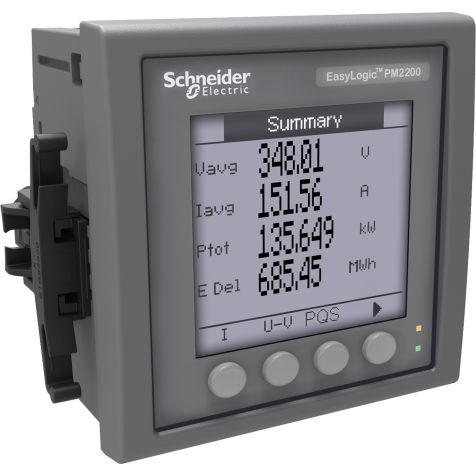 Schneider EasyLogic PM2220 - Power & Energy meter - up to 15th H - LCD - RS485 - class 1 - METSEPM2220