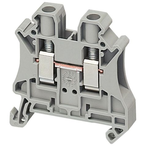 Schneider Linergy TR Linergy passthrough terminal block - 6mm 41A single-level 1x1 screw - grey - NSYTRV62