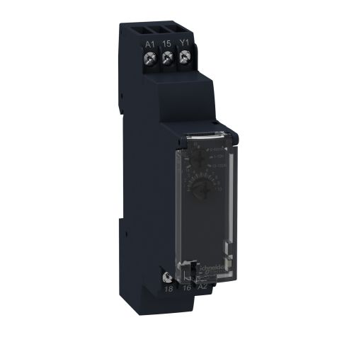 Schneider Zelio Time on-delay timing relay - 1 s..100 h - 24..240 V AC/DC - solid state output - RE17LAMW
