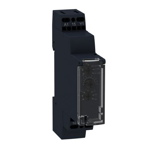 Schneider Zelio Time on-delay timing relay - 1 s..100 h - 12..240 V AC/DC - 1 OC -10 functions - RE17RMMW