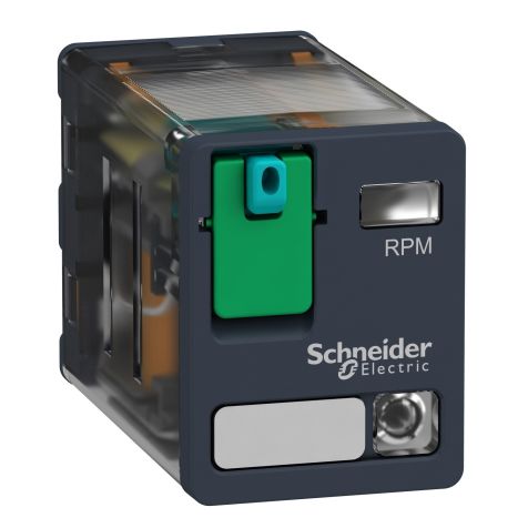 Schneider Zelio RPM - Relay power plug-in relay - 2 C/O -  24V - DC - 15 A - with LED - RPM22BD