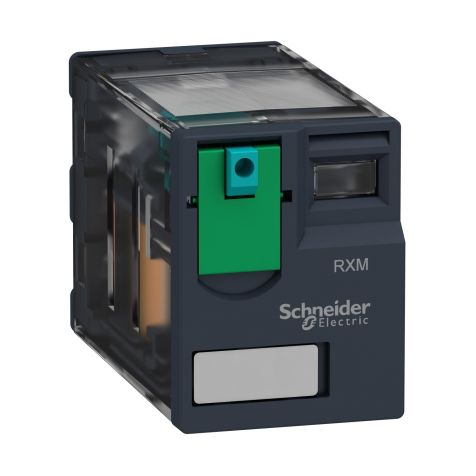 Schneider Zelio RXM - Relay Miniature Plug-in relay - 2 C/O -  24V DC 12A - without LED - RXM2AB1BD